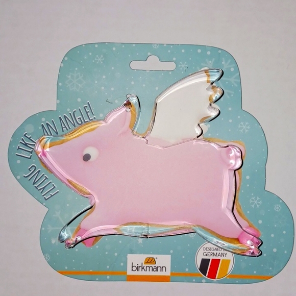 Pig Cookie cutter Birkmann Germany. "Flying like angel". "When pigs fly" Nwt - Picture 1 of 3
